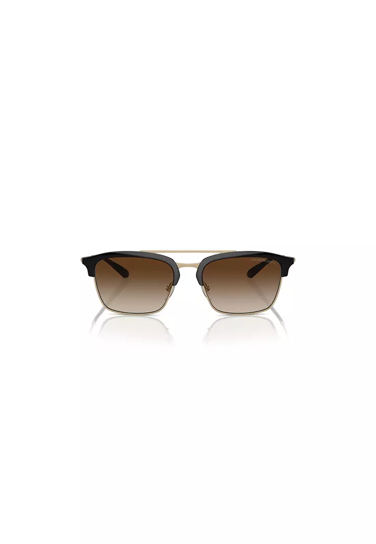 Men Pilot Frame Black Sunglasses, UV Protection - EA4228