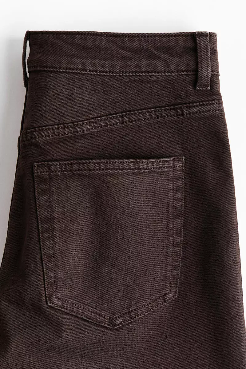 High-waisted denim shorts