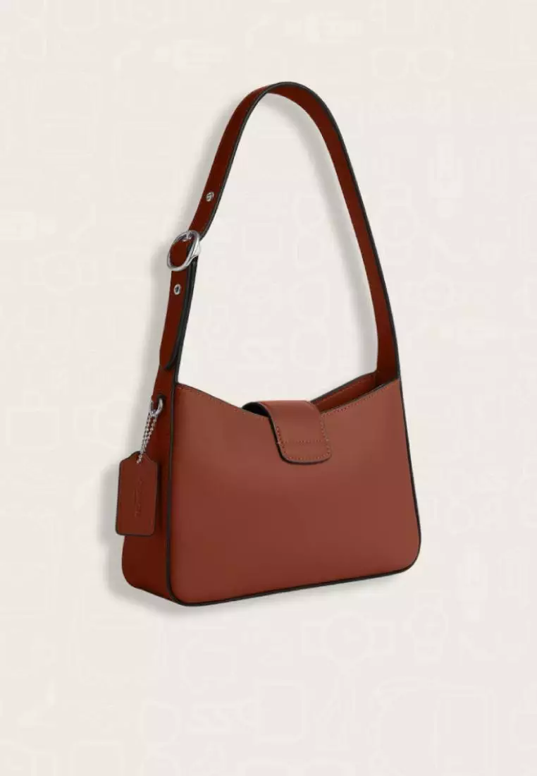 Coach Eliza Shoulder Bag With Leather Covered Closure Redwood