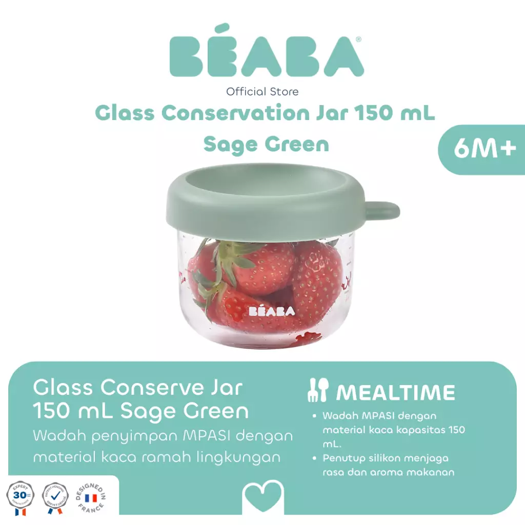Terracotta 250ml - Wadah Penyimpanan Makanan Bayi MPASI Kaca Tahan Panas