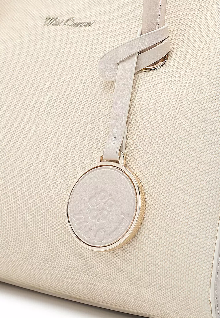 Women's Top Handle Bag / Sling Bag / Crossbody Bag - Beige