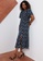 MISSGUIDED navy Flutter Sleeve Ditsy Midi Dress 69A53AAF120644GS_7
