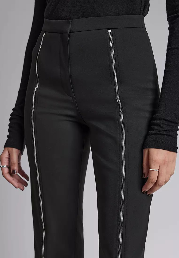 Zipper-Detailed Trousers