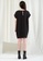 SALIENT LABEL black Lou Viscose Side Zip Dress in Tricorn Black F865DAACA7A0E5GS_4