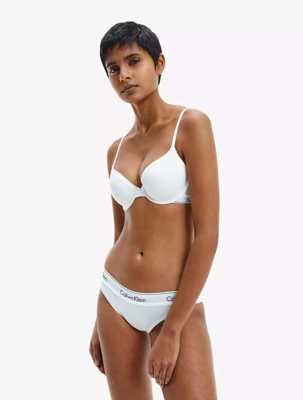CK UNDERWEAR - MODERN COTTON BIKINI - white