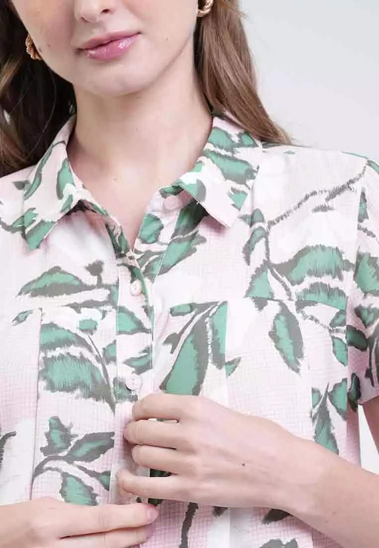 Darria Button-Down Floral Top