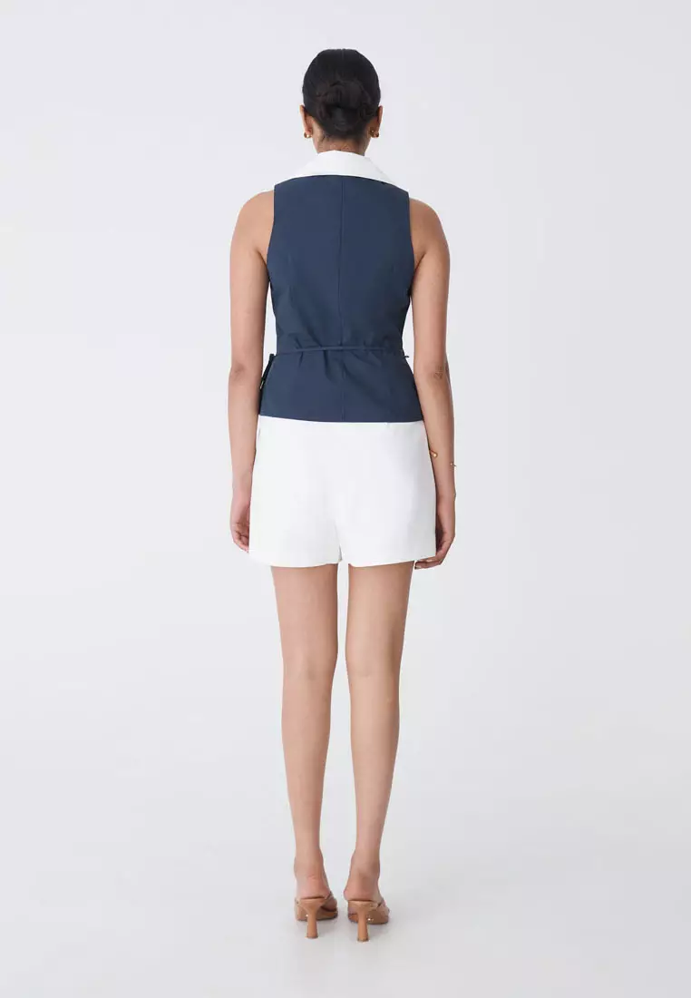 Layla Collared Wrap Top
