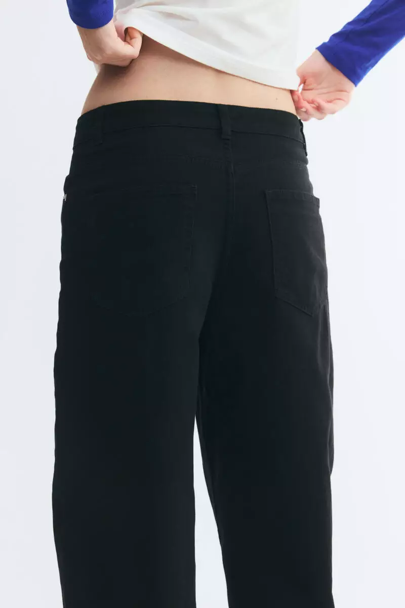 Twill barrel trousers