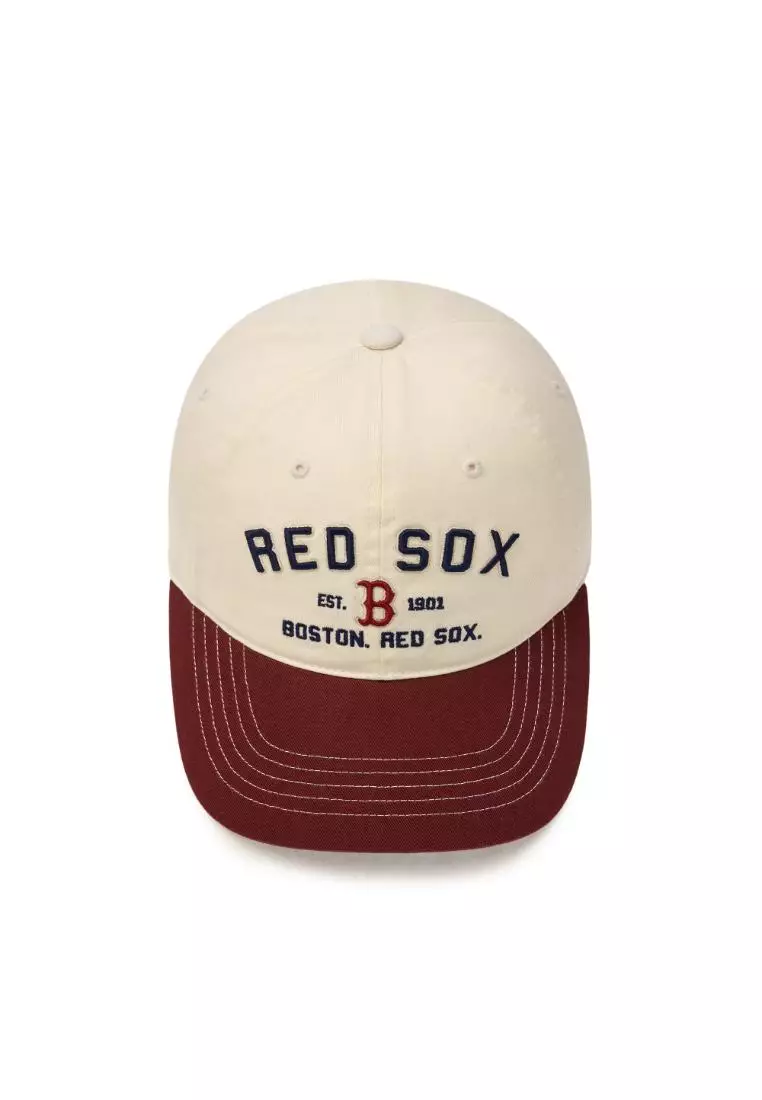 VARSITY LETTERING COLOR BLOCK UNSTRUCTURED BALL CAP BOSTON RED SOX