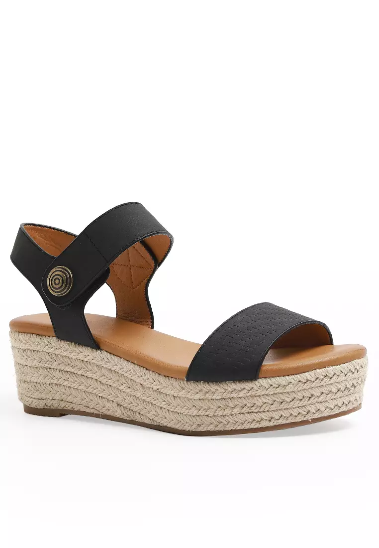 Discount on Twenty Eight Shoes  shoes - SKU: Snap Strap Wedge Espadrilles ALM3035-5