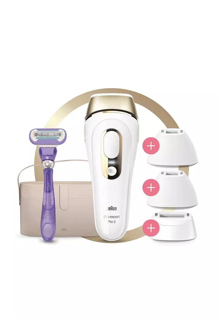 Braun Silk-Expert Pro 5 IPL Laser Hair Removal Device with 4 Extras