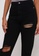 MISSGUIDED black Riot Thigh Open Knee Slash Mom Jeans E5577AA03413DCGS_6