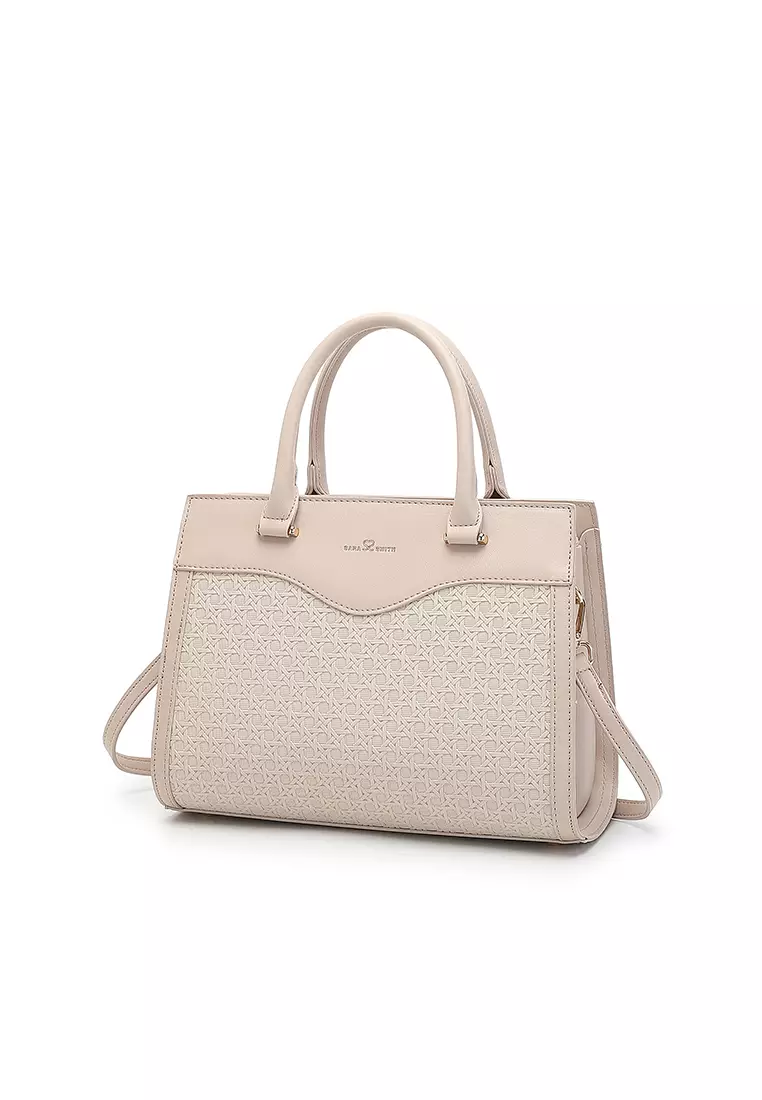 Women's Top Handle Bag / Sling Bag / Crossbody Bag - Beige