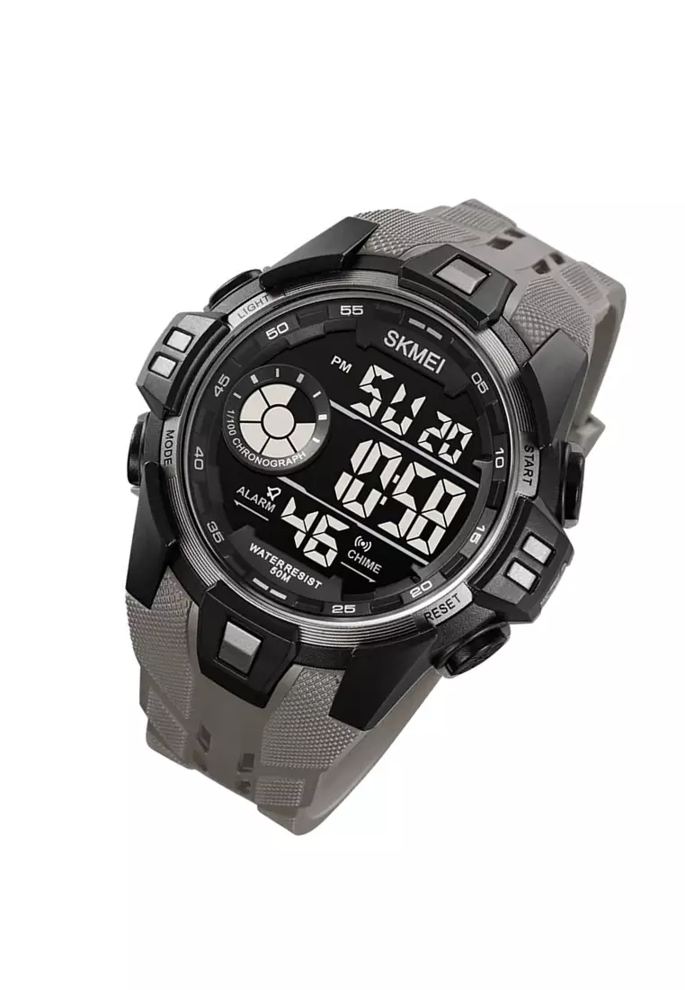 Jam Tangan Digital Pria Sporty Chrono Material TPU Waterproof ORIGINAL