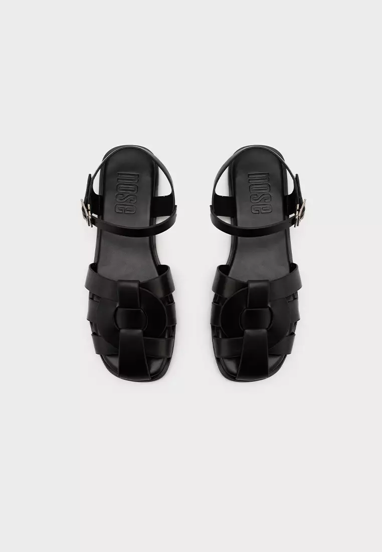 WOVEN STRAP FLAT SANDALS編織平底涼鞋