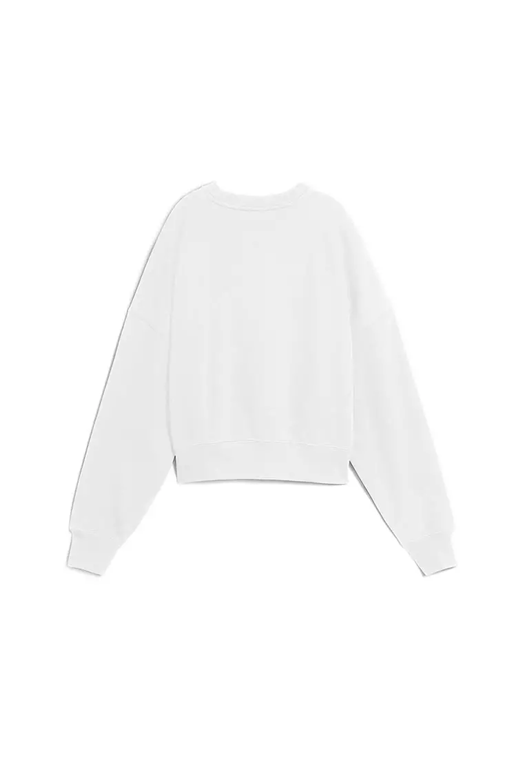 Wardrobe Essentials Sports Legacy Oversized Graphic Crew Sweatshirt Women