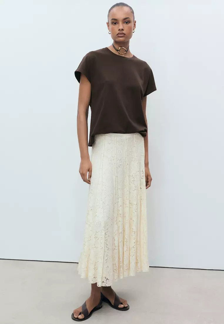 Rounded Neck Cotton T-Shirt