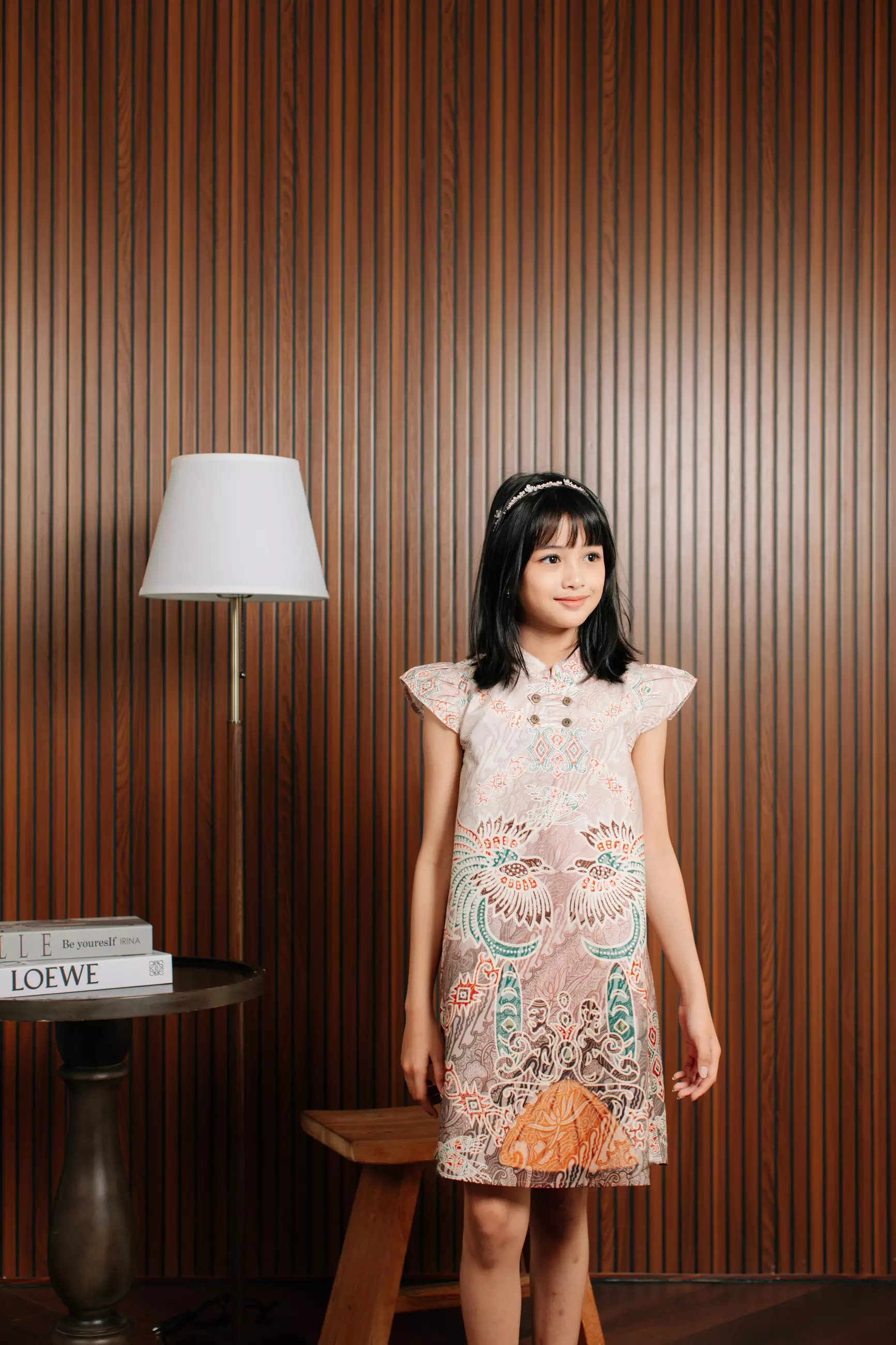 Ravela Pink Dress Batik Anak Wanita Lengan Pendek Katun