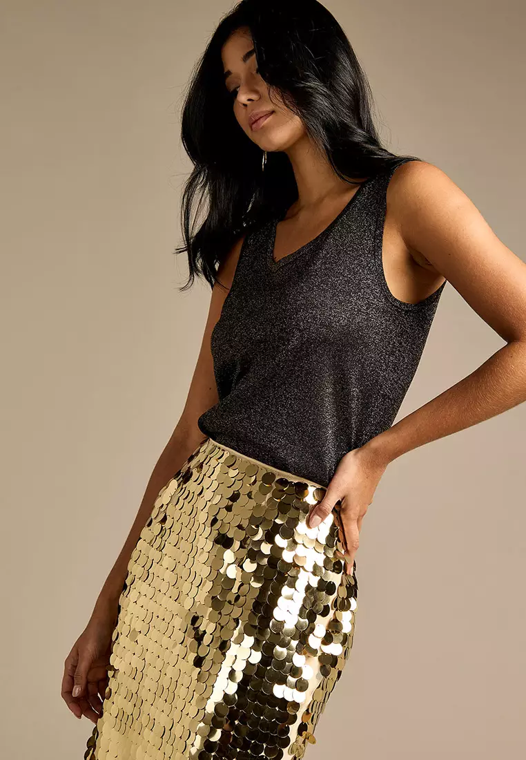 Eloise Gold Sequin Skirt