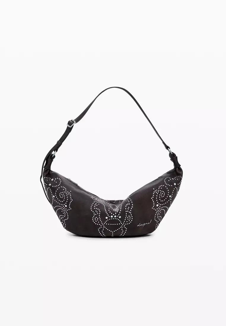 Medium faux leather studded bag