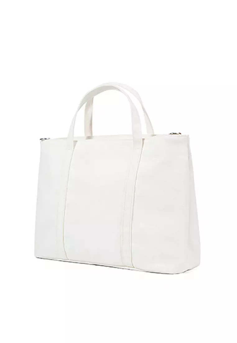 White canvas messenger bag online