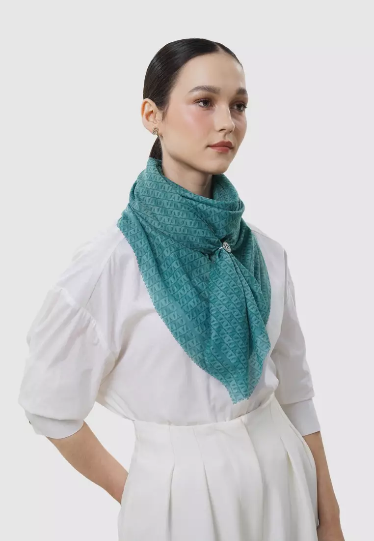 Interlock Voile Square - Teal