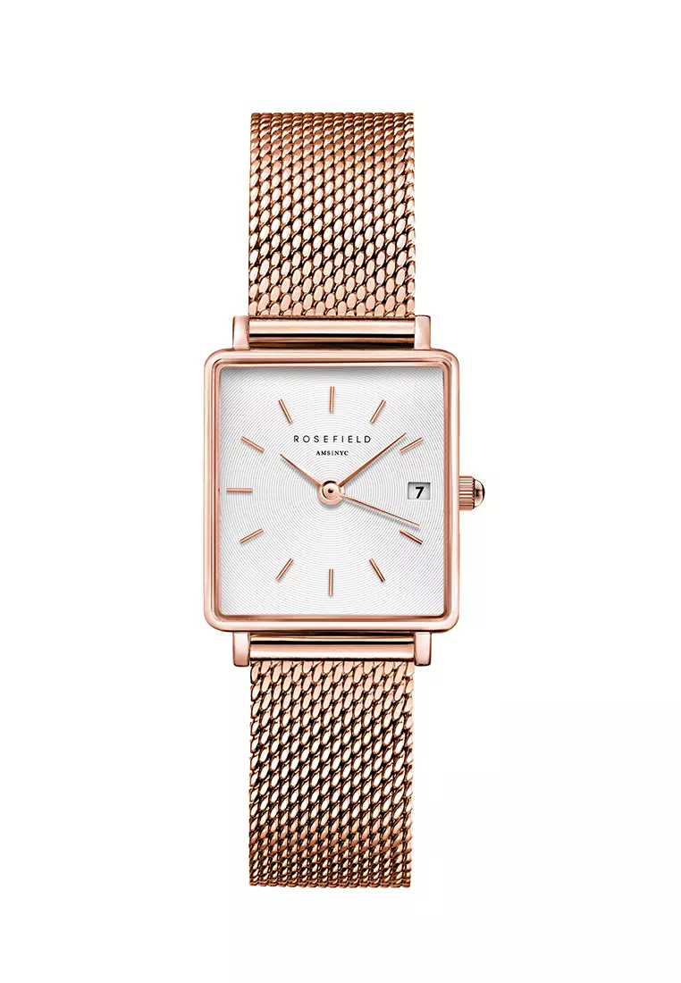 Buy Rosefield The Boxy XS White Sunray Mesh Rose Gold 2025 Online