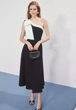 strapless open back dress Farm Rio Bird Leaves Long Dress