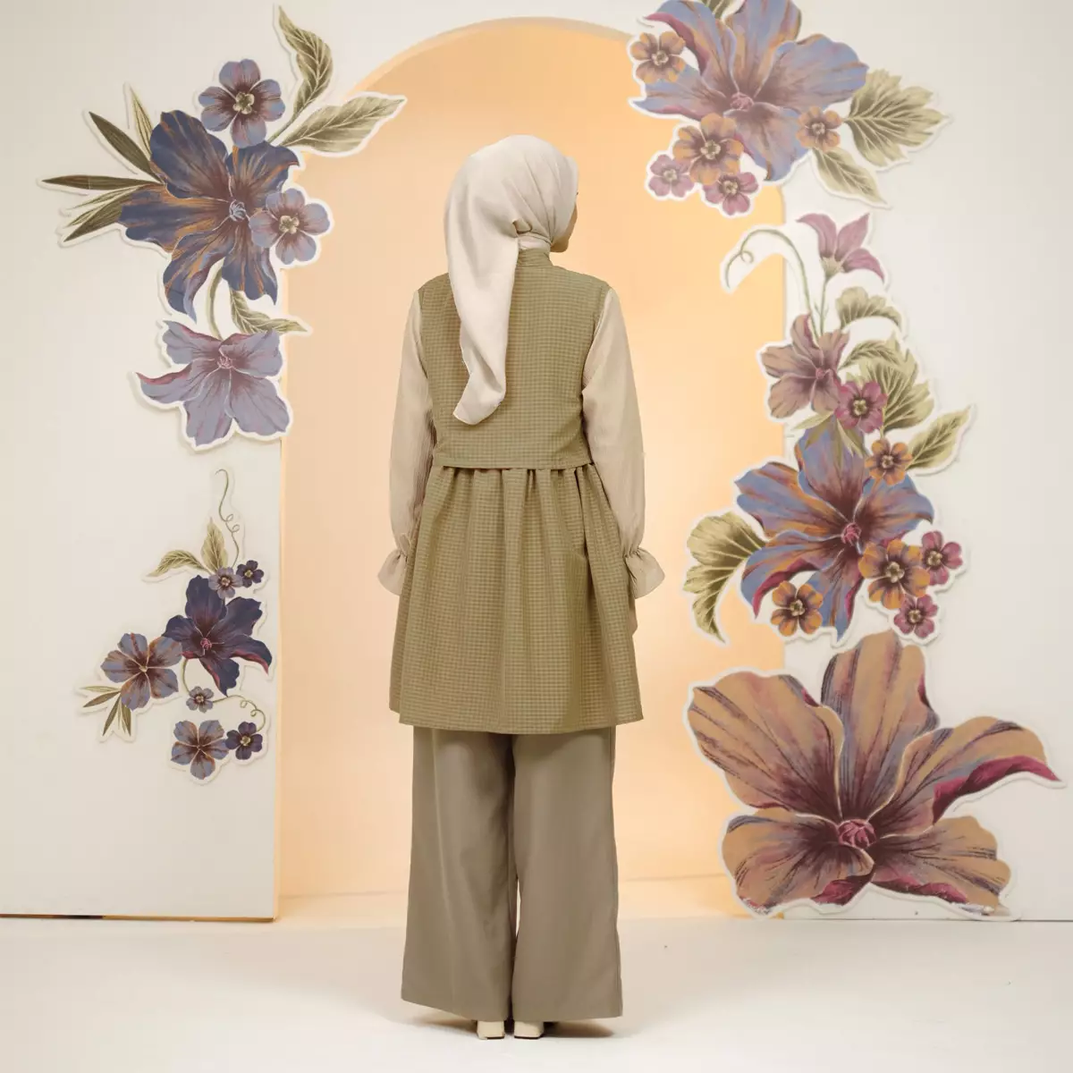 ZM Zaskia Mecca - Eliya Dark Clove Tunik Muslim Wanita - Edisi Senandung Alam