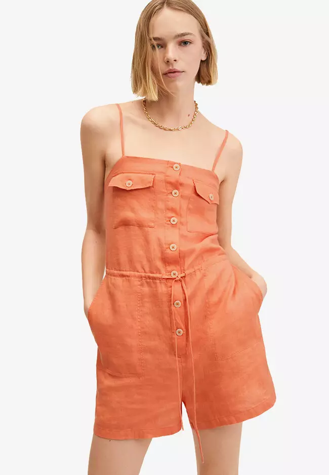 Mango jumpsuit sales orange