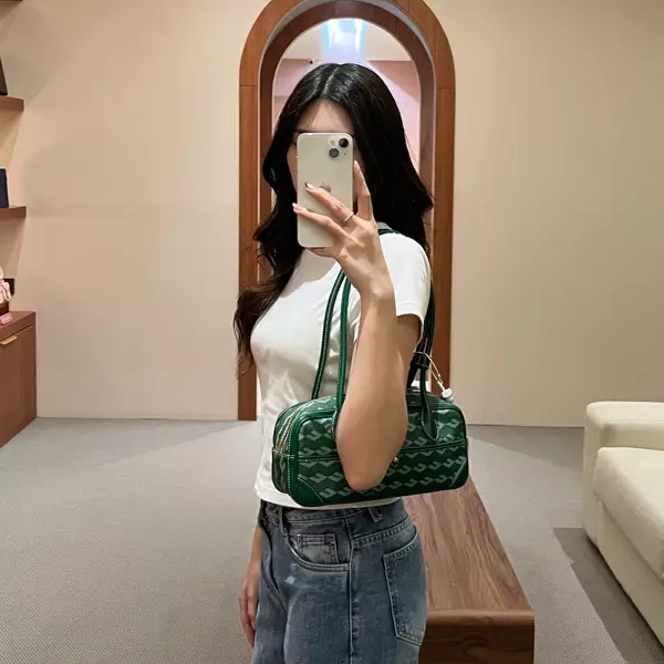 Tas CHRISTY NG MARCELO MONOGRAM PATTERN GREEN SHOULDER BAG 100% ORIGINAL
