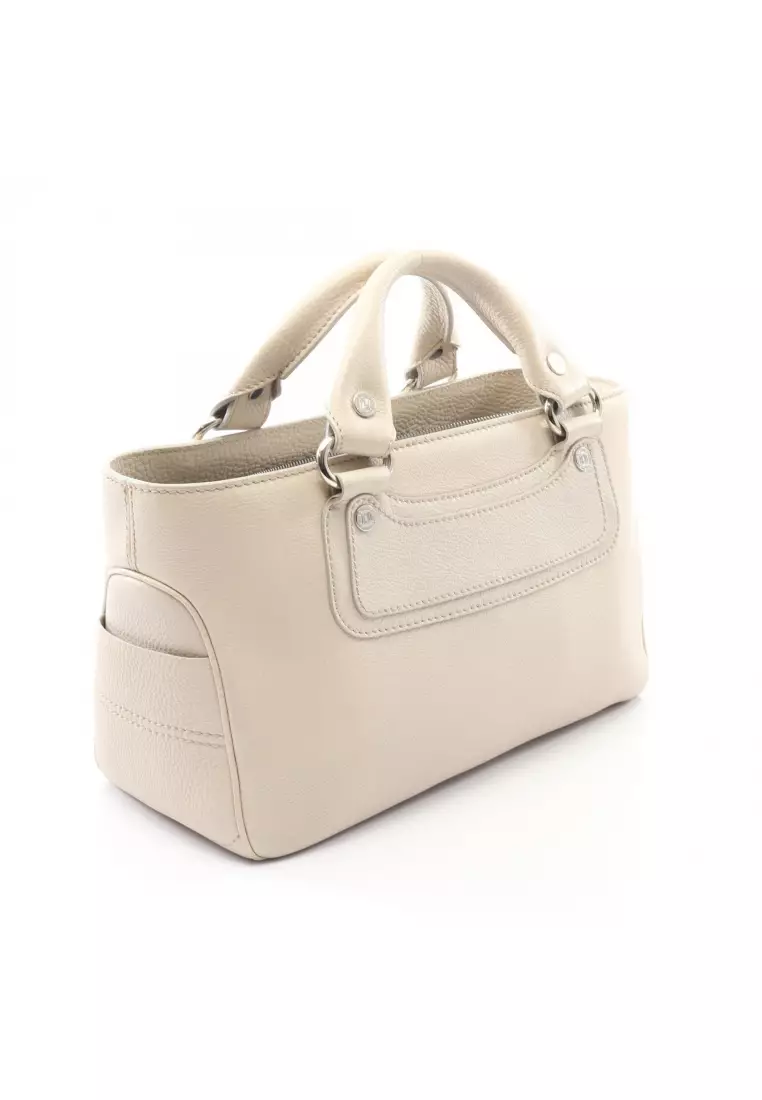 Pre-Loved Celine boogie bag Handbag leather off white