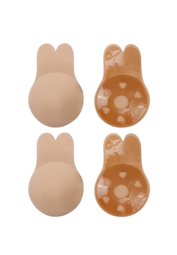 Kiss & Tell beige 2 Pack Dahlia Breast Lift Up Nubra in Nude Seamless Invisible Reusable Adhesive Stick On Bra 隐形聚拢胸 3D493US00097E6GS_1