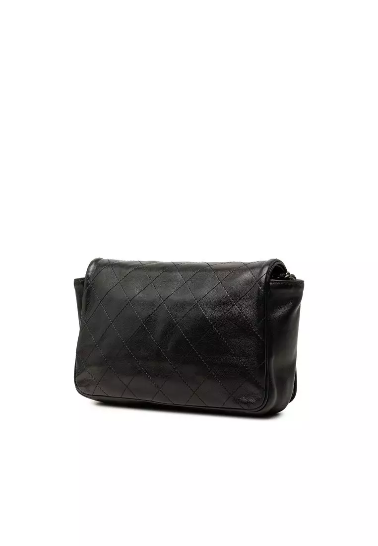 Pre-Loved Chanel Cc Quilted Lambskin Full Flap Wallet On Chain