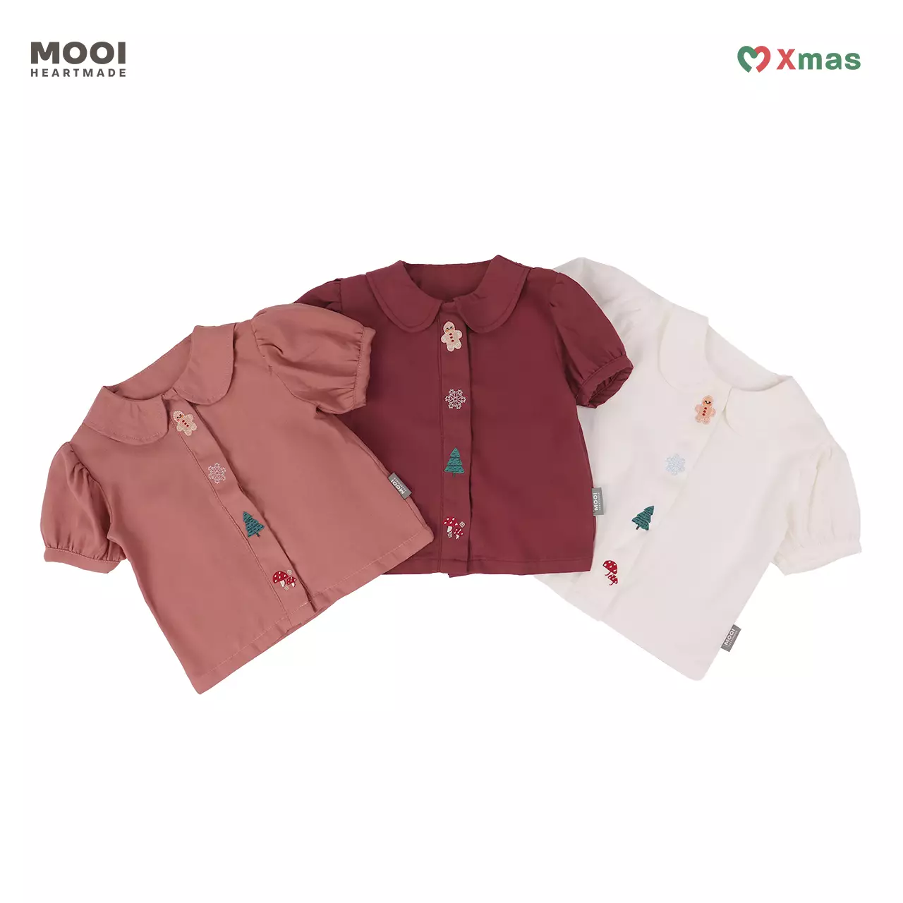 Mooi Atasan Anak Perempuan Adeline Top - Red Wine
