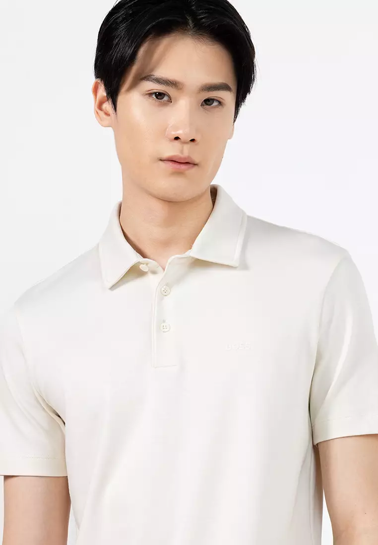 Interlock Cotton Slim Fit Polo Shirt - BOSS Business