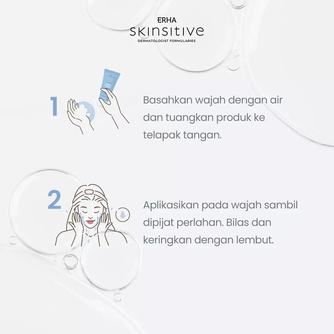 ERHA Skinsitive Ultracalm Face Wash 80g | Sabun Cuci Muka Semua Jenis Kulit (Normal - Sensitif) dengan Panthenol, Aloe Vera Extract | Melembapkan, Kulit Tidak Ketarik | PH Balance, Hypoallergenic, Gentle, Calming | Memperkuat Skin Barrier