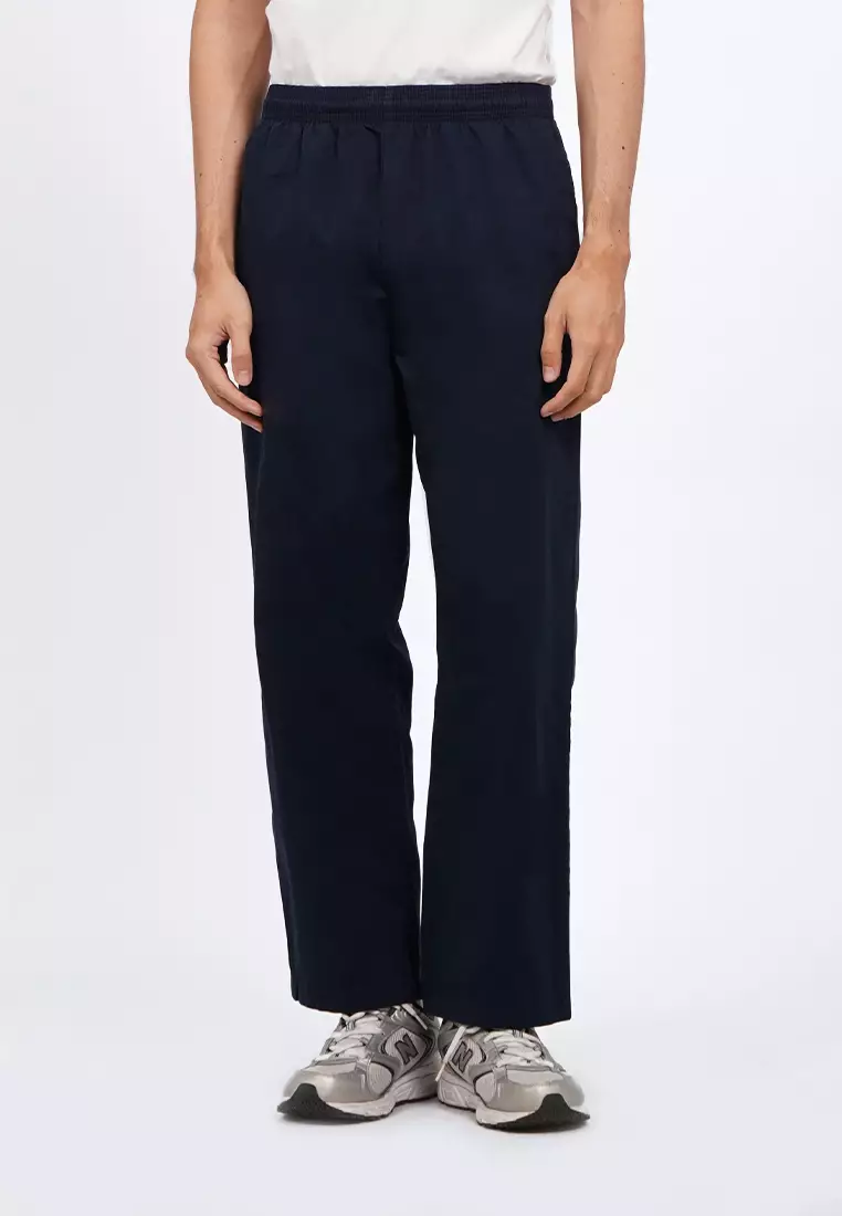 Regular Fit Pants with Elastic Waist
