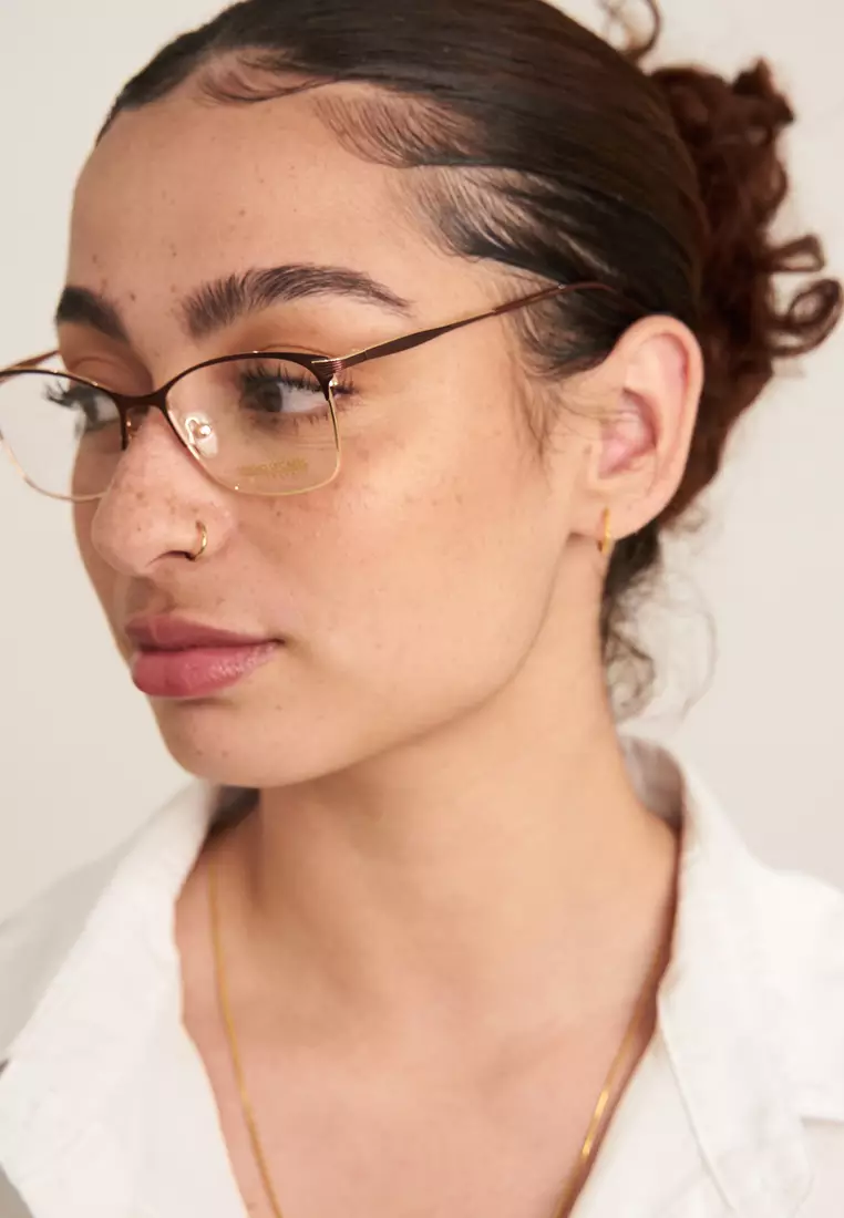 SS1941 (C2-Brown & Gold) Anti-Radiation Computer Eyeglasses for Women