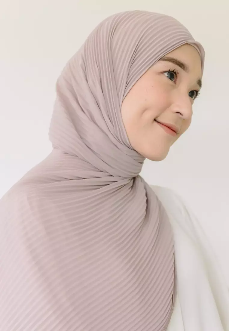 Bawal Pleats Shawl Baby Nude