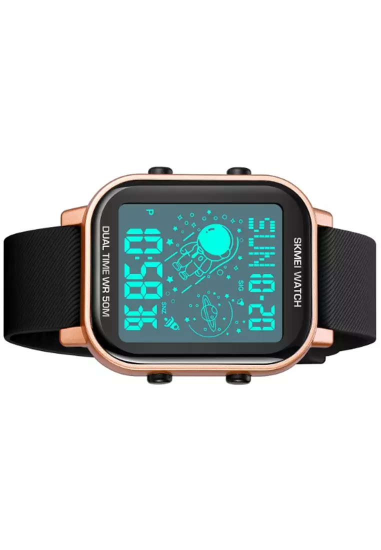 Jam Tangan Digital Pria Waterproof Many Function Strap Tali Material PU Silicone GN97 ORIGINAL