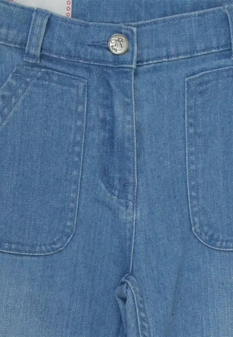Denim/ Jeans Kargo Anak Perempuan Blue/ Rodeo Junior Girl Urban Casual