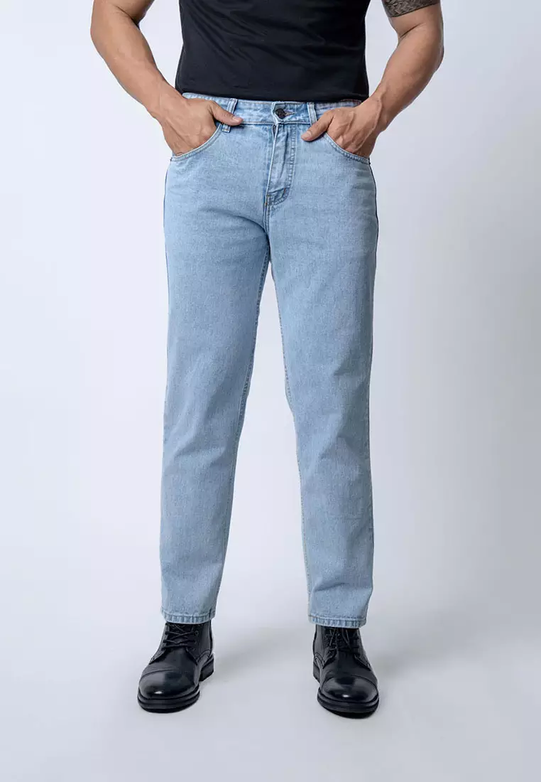 Straight Slim Fit Premium Jeans - Light Indigo
