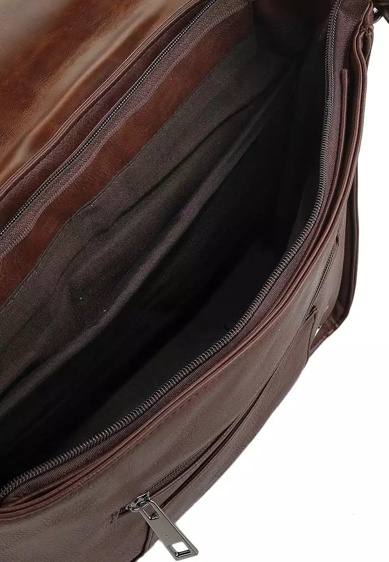 Distressed Leather Office Bag