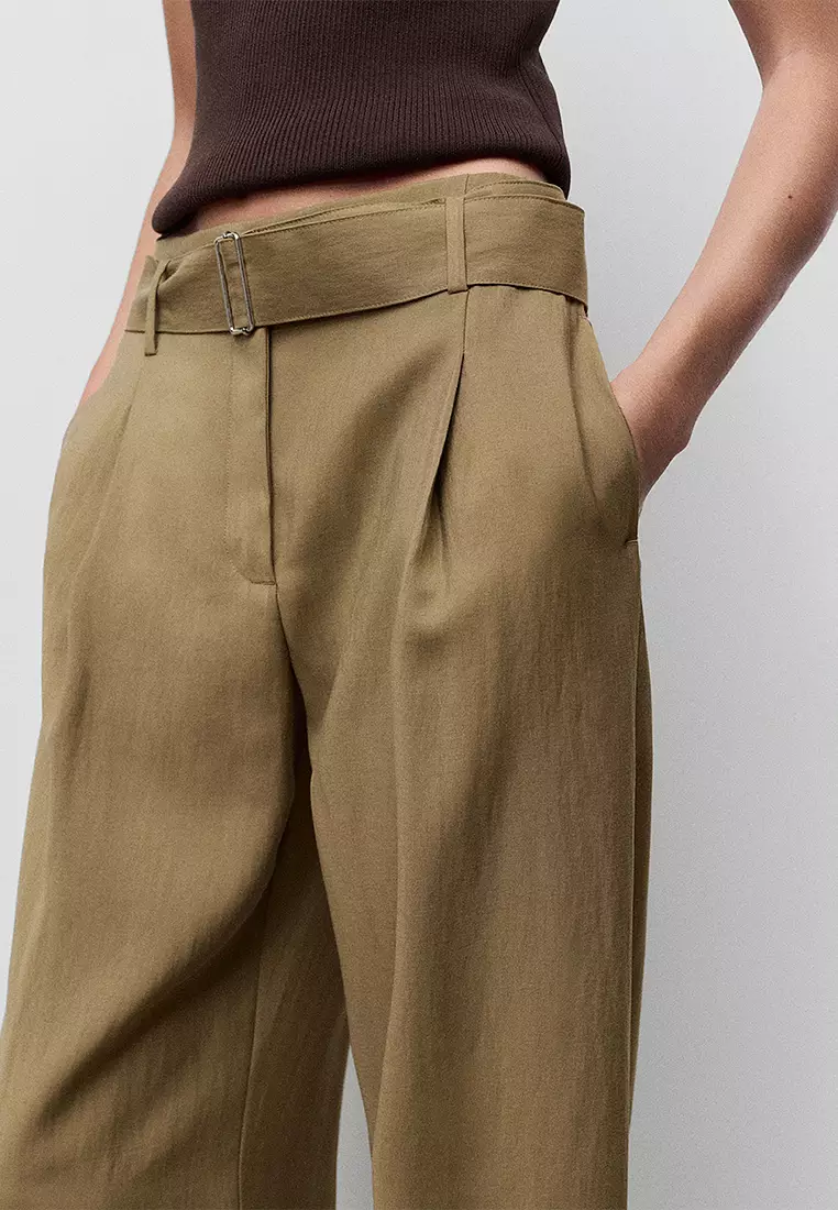 Paperbag Trousers with Belt