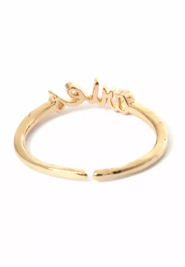 Ring Casual Rasi Bintang Perhiasan Aksesoris Fashion Wanita Gold - Aries