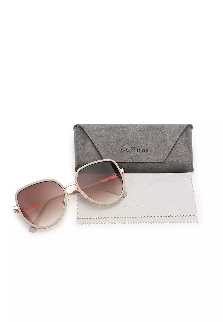 Unisex Fashion Sunglasses - Elastic Grey / Brown