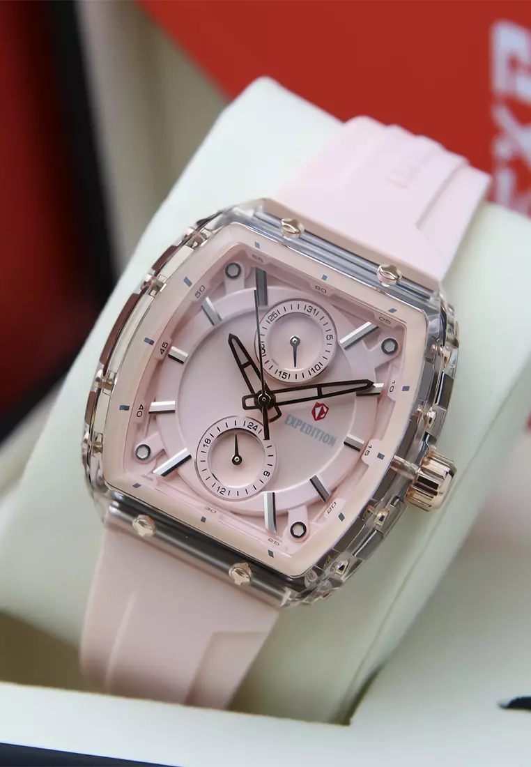 Expedition - Jam Tangan Analog Wanita - Pink - Rubber Strap - 6814 MFRRGPN