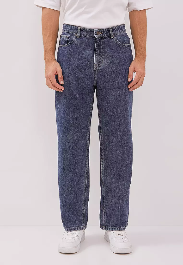 Jual DUST DUST Celana High Loose Jeans Ananta Biru Comfease (DM.3901 ...