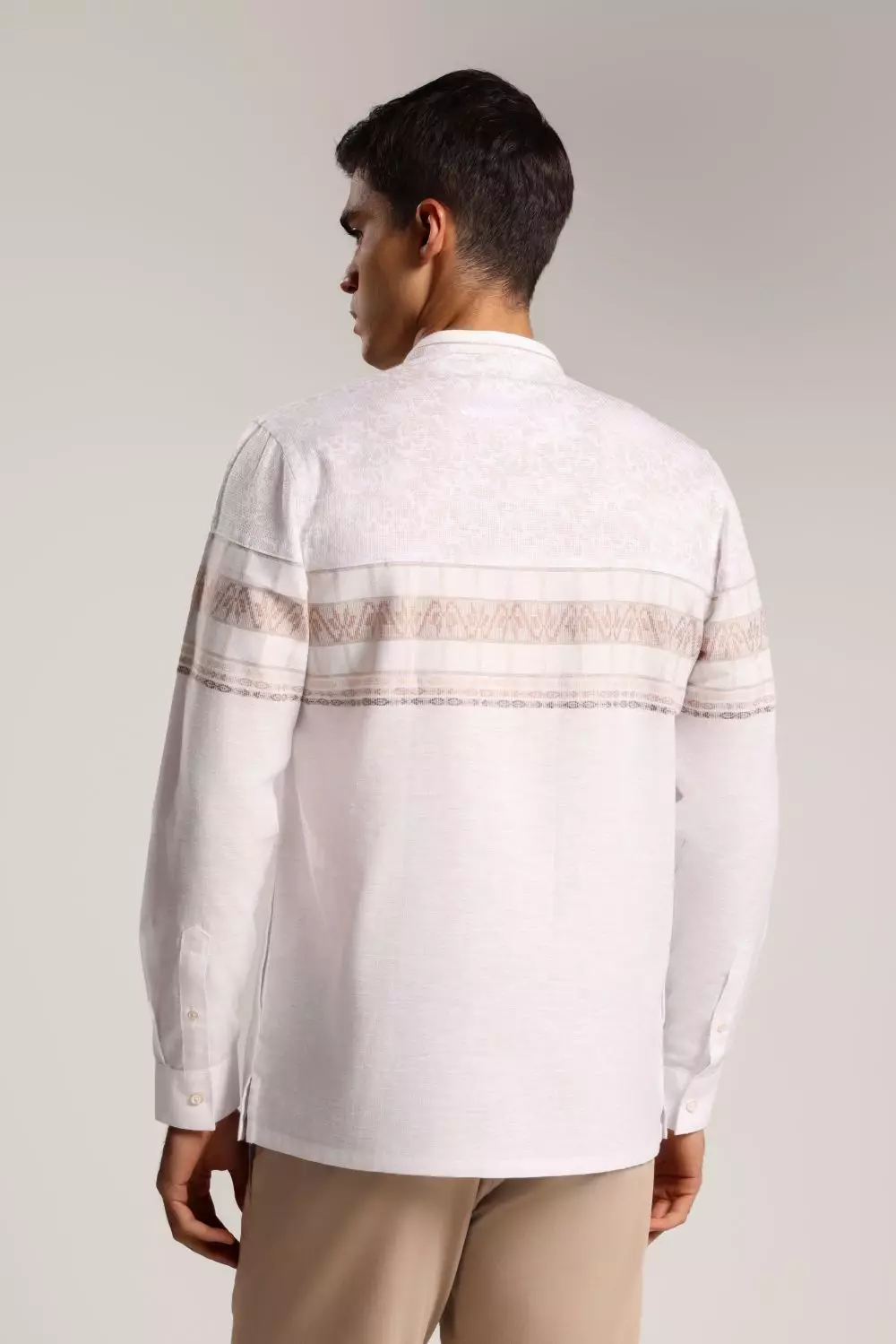 MOC Kemeja Koko Lengan Panjang Pria Hatif - White